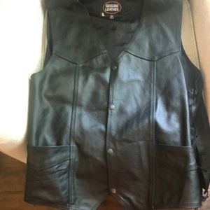 NWOT Genuine Leather Vest 64R